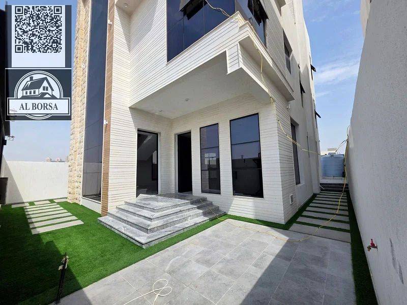 🏡 For sale a villa in Al Helio, Ajman, 5 master bedrooms, maid's rooms, two halls, a council, a swimming pool and a roof, freehold for all nationalit63911300359683113