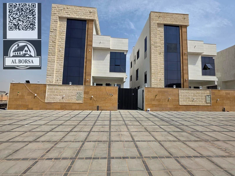 🏡 For sale a villa in Al Helio, Ajman, 5 master bedrooms, maid's rooms, two halls, a council, a swimming pool and a roof, freehold for all nationalit63911300359683111