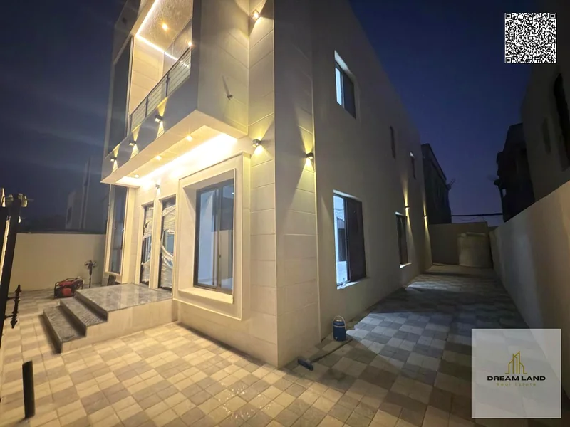 Villa for sale in Al Helio 2, Ajman, 5 master bedrooms with built-in wardrobes, a hall, two halls, and a spacious kitchen63910536747523112