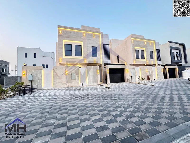 At a price that includes fees, electricity, central AC own a villa with roof and a pool in Ajman. first resident, freehold, central AC, super deluxe63911938196737111