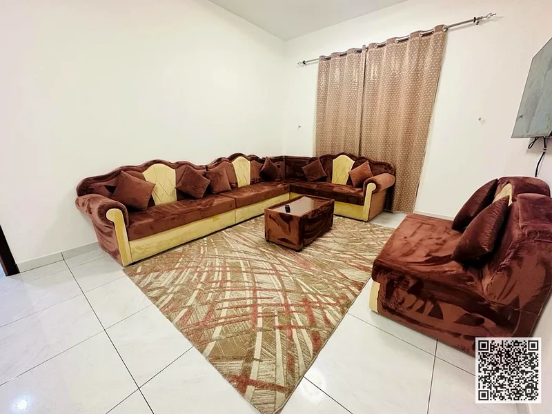 The most luxurious and beautiful furnished one-bedroom apartment for monthly rent in Ajman, spacious area, VIP furniture, super deluxe finishes63838718180994113