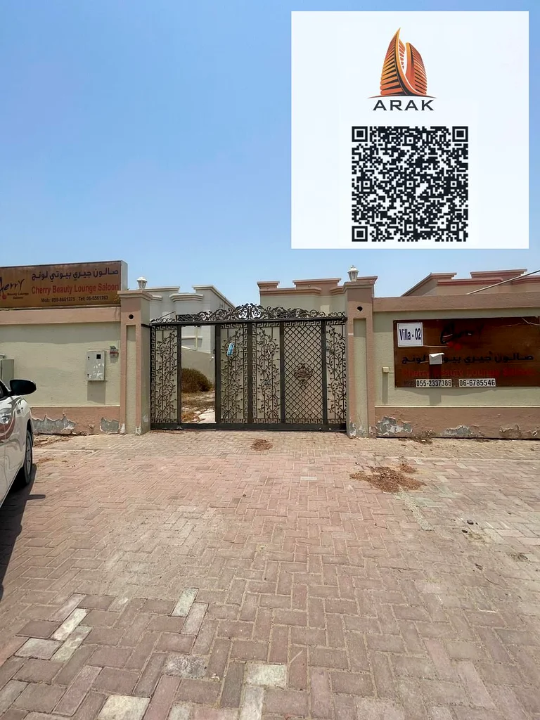 🏡 فيلا فاخرة للإيجار – الجرف | عجمان 📍 الموقع: الجرف – خلف الجامعة مباشرةً   📐 مساحة الأرض: 15,000 قدم مربع63715122681985110