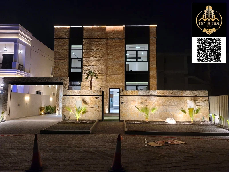 *For sale exclusively in Ajman* New villa, modern design Stone cladding Luxurious, super deluxe finishing. *Modern décor for the first time63872926621698114