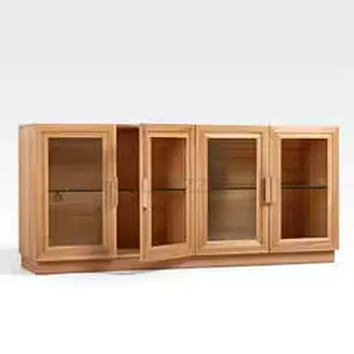 GRANDORA GLASS DOOR NATURAL STORAGE BUFFET