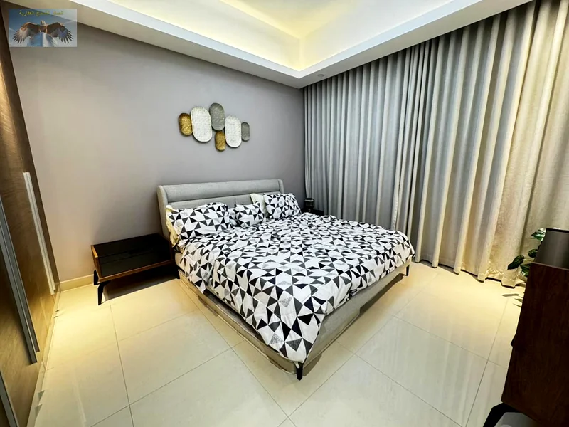 Furnished 1BHK for annual rent in Gulfa Towers, Ajman. Spacious 1150 sqft, gym, pool, parking, kids area. Prime location next to Safeer Mall.63809959263619114