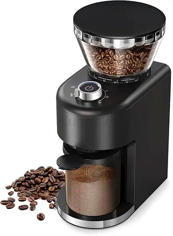 Electric Silvercrest Coffee Grinder, 25 Grind Settings, 1-14 Cups Capacity, Black