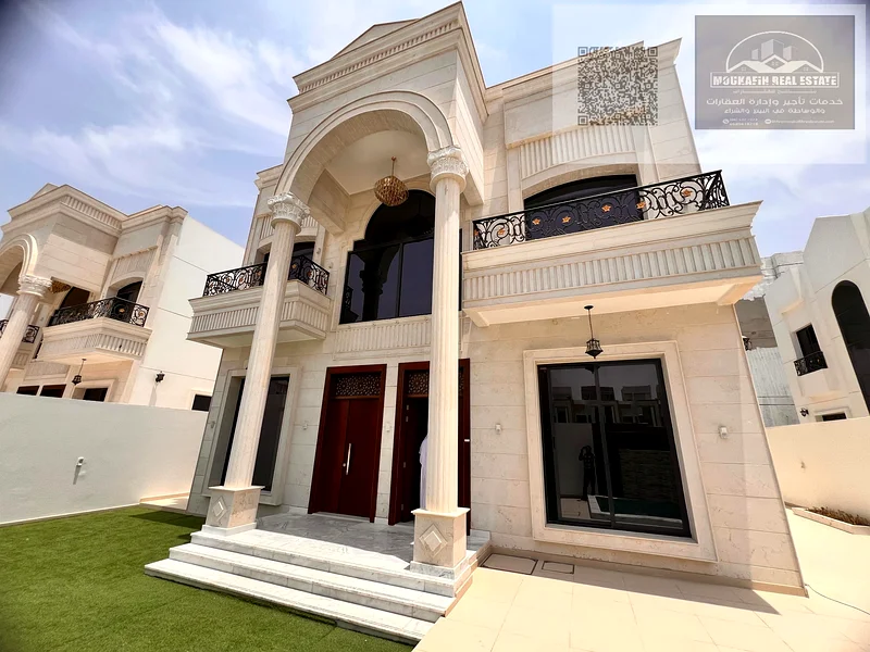 فيلا فاخرة للبيع في الهيليو 2 – عجمان 🏡 اكتشف الراحة والأناقة في هذه الفيلا الرائعة بمساحة أرضية تبلغ 4,500 قدم مربع ومساحة مبنية63911938205697112