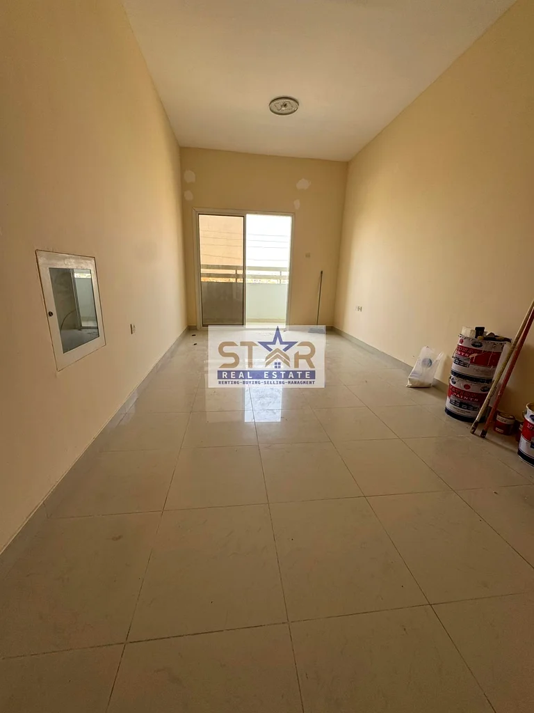 Studio for annual rent in Ajman Al Hamidiya area, close to the court With a large balcony. Maintenance is the responsibility of the owner. Price is di63709678734979111
