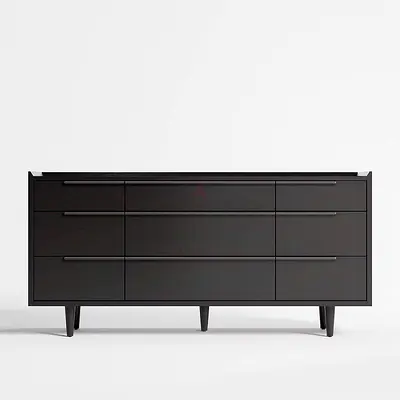ORIENTAL BLACK 9-DRAWER DRESSER
