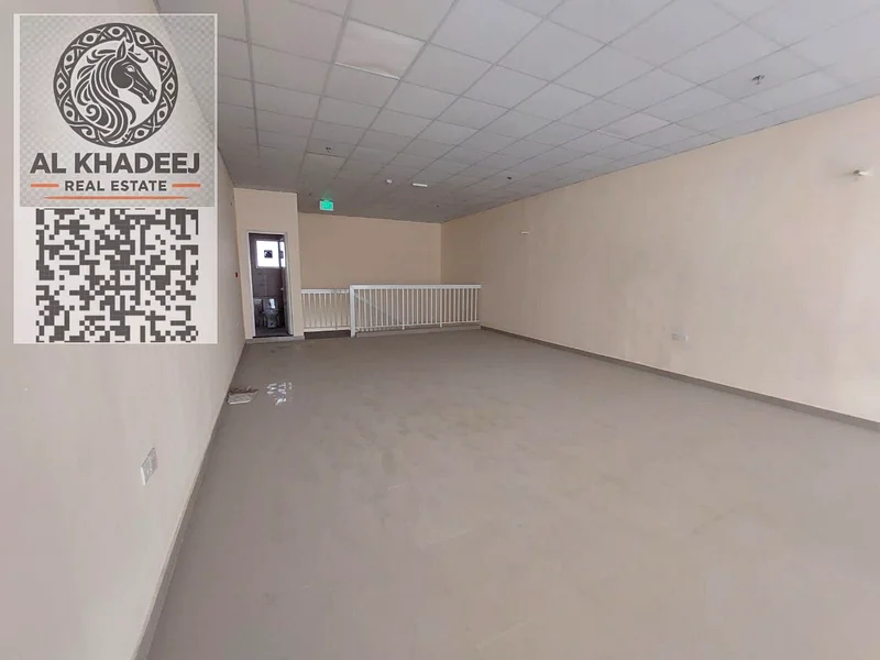 Brand-new commercial space for rent in Al Jurf Industrial 3, Ajman – ground + mezzanine with bathroom – 1,550 sq. ft – 35 kW power – ideal for any act64074452767747112
