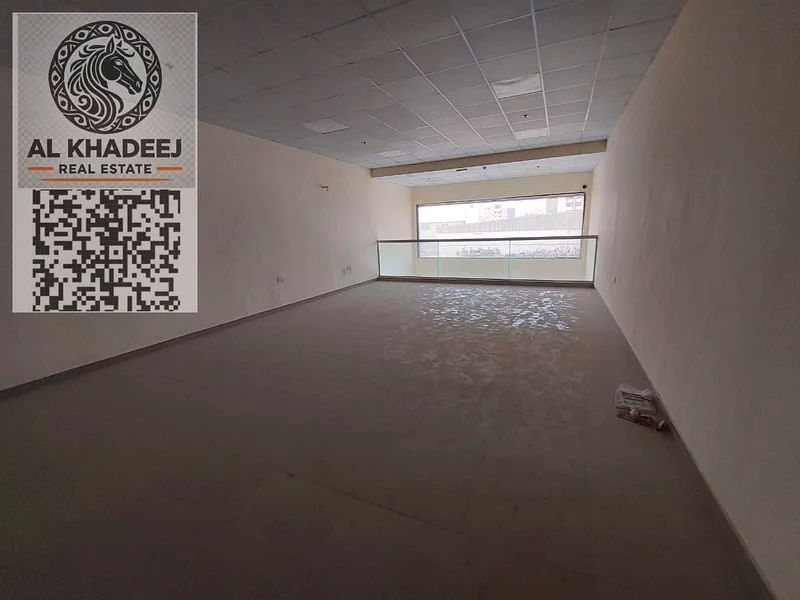 Brand-new commercial space for rent in Al Jurf Industrial 3, Ajman – ground + mezzanine with bathroom – 1,550 sq. ft – 35 kW power – ideal for any act64074452767747111