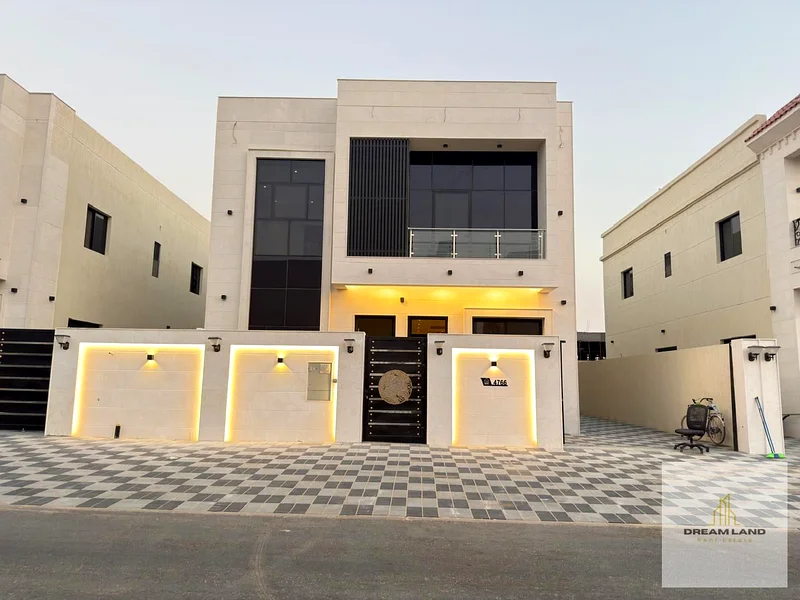 Villa for sale in Al Helio 2, Ajman, 5 master bedrooms with built-in wardrobes, a hall, two halls, and a spacious kitchen63912253672578111