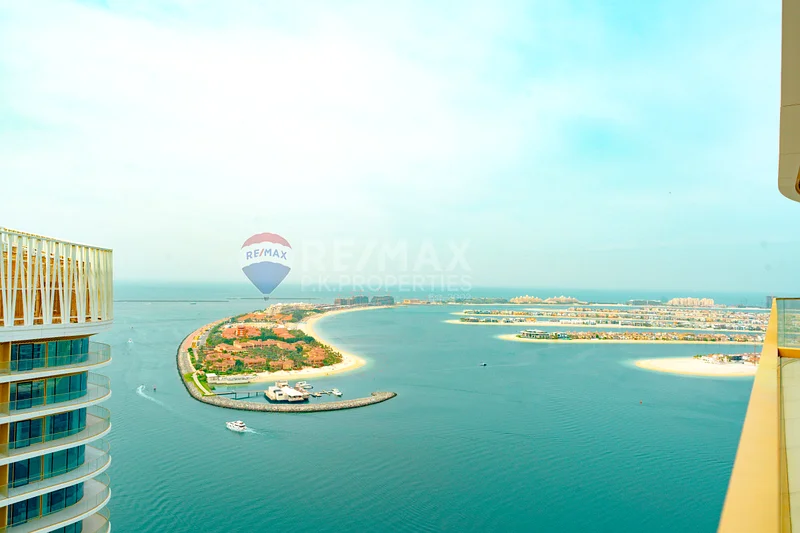 مارينا وبحر ونظرة على النخيل | طابق عالي | جديد بالكامل63733317867395110