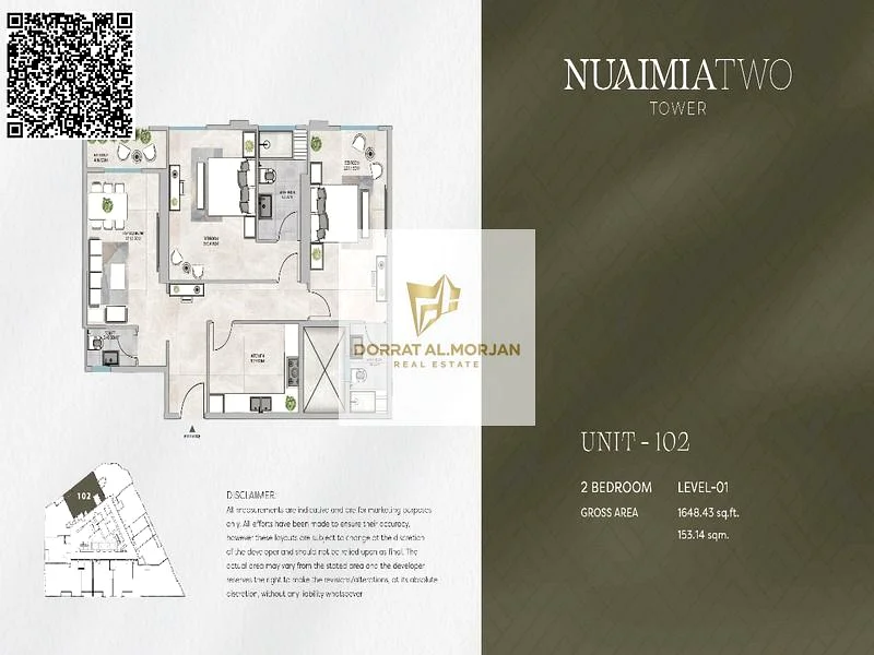 Own 3 rooms in Al Naeemiyah Tower 2 for 1,086,62163887070662402110