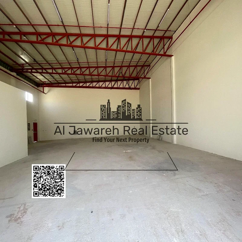 مستودع للإيجار، مساحة 3315 قدم مربع، كهرباء 25 كيلوواط، أي نشاط64060444608386110