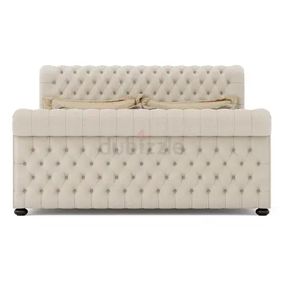 ELEGENT CHICK BEIGH KING UPHOLSTERED BED