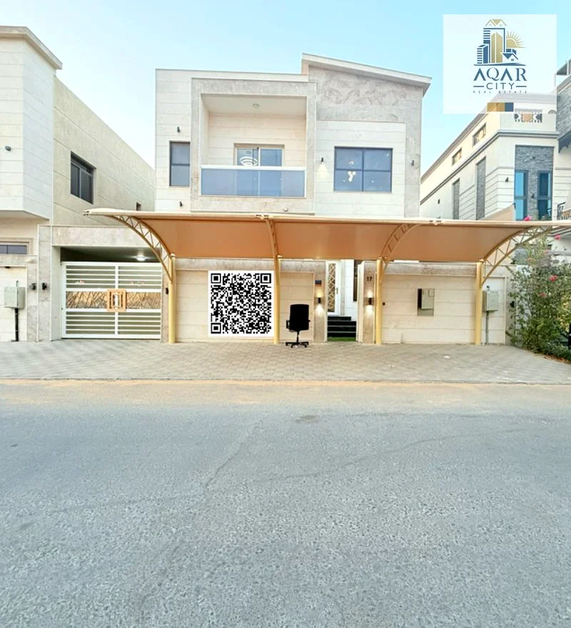 فيلا للإيجار، واجهة حجرية، خمس غرف نوم رئيسية، منطقة الياسمين، عجمان63720142046337110
