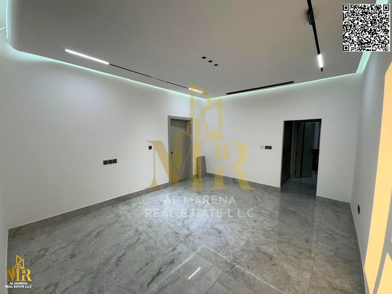 Luxury villa for sale in Al Bahia - Ajman | 2 floors + roof | 5 master bedrooms | Majlis + hall with sinks | Kitchen | Swimming pool | Price: AED 2,4563884375173505112