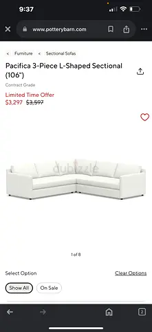 Luxurious Pacifica 3-Piece L-Shaped Sectional Sofa - Limited Time Offer!