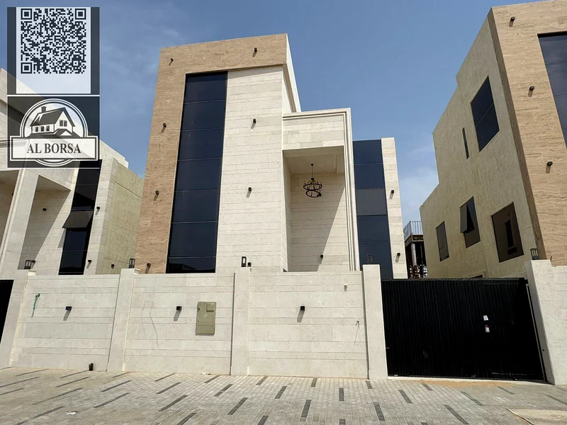 🏡 For sale a villa in Al Helio 2, Ajman, 5 master bedrooms, a maid's room, a majlis and a hall, freehold for all nationalities, the price includes re63912467166978110