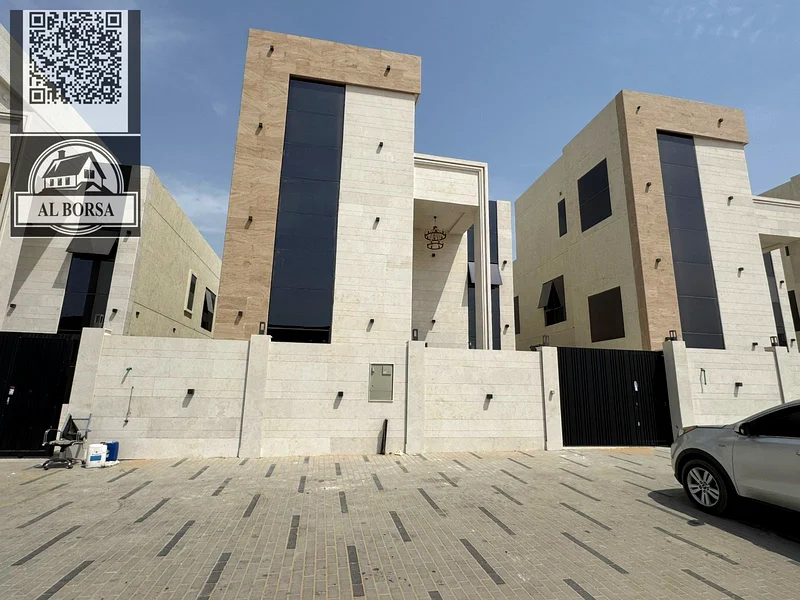 🏡 For sale a villa in Al Helio 2, Ajman, 5 master bedrooms, a maid's room, a majlis and a hall, freehold for all nationalities, the price includes re63912467166978112