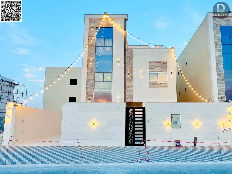 For sale - Luxury villa in Al Helio 2 - Ajman | Two floors + roof | 6 master bedrooms | Majlis and hall | Modern kitchen | Maid's room and laundry roo63912154681730113