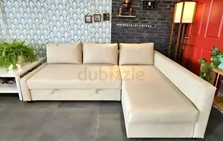 Ikea L Shape Sofa cum bed with big storage in L
