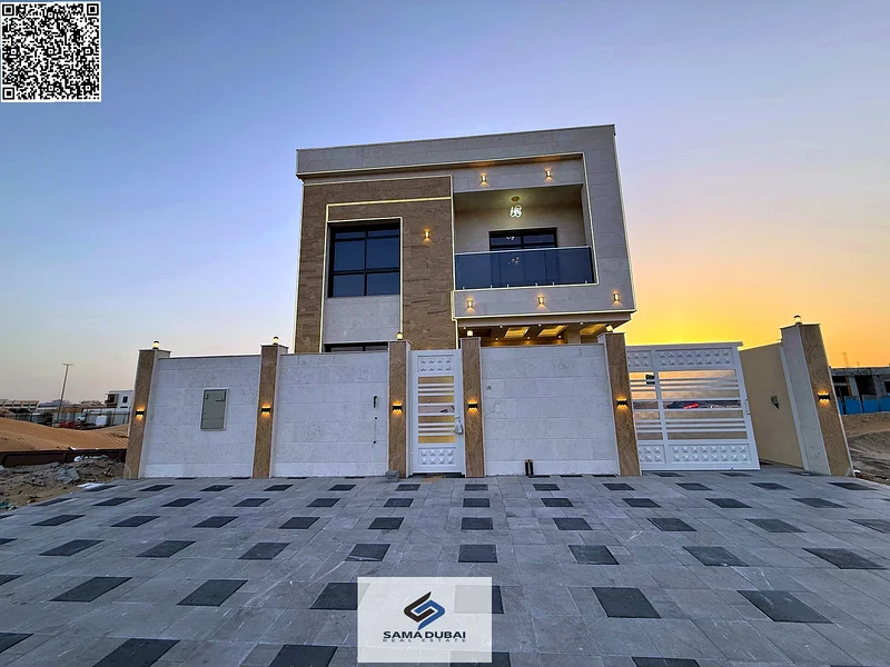 A villa with a price including registration and ownership fees on the main street, ready for occupancy in the most upscale areas of Ajman, freehold fo63912903925891110