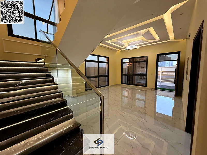 A villa with a price including registration and ownership fees on the main street, ready for occupancy in the most upscale areas of Ajman, freehold fo63912903925891114