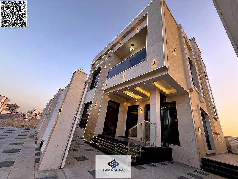 A villa with a price including registration and ownership fees on the main street, ready for occupancy in the most upscale areas of Ajman, freehold fo63912903925891112