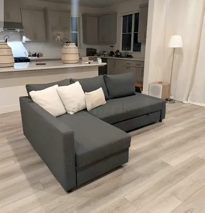 Ikea L Shape Sofa cum bed with big storage in L