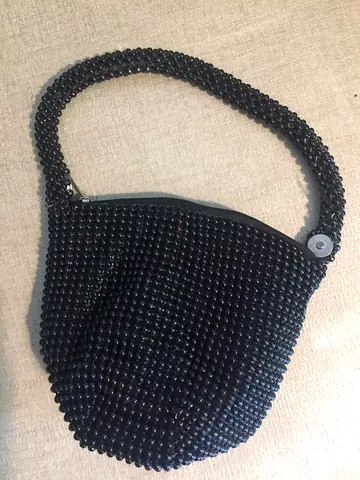 Black Beaded Purse