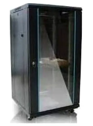 18u 600x600mm Floor Cabinet With 2 Fan  1 Shelf IP-20 Rating, ETSI Standard, Black | 18u