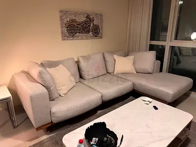 Wést Elm New pórt Comfortable and Stylish L-Shaped Sofa for Sale