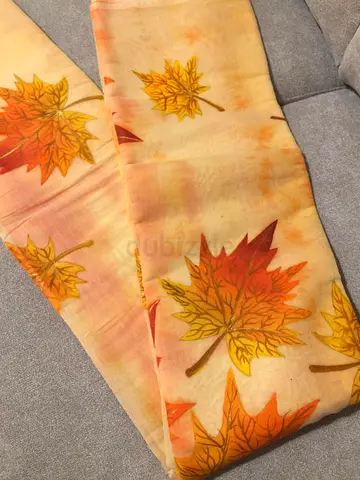 Maple Leaf Printed Saree