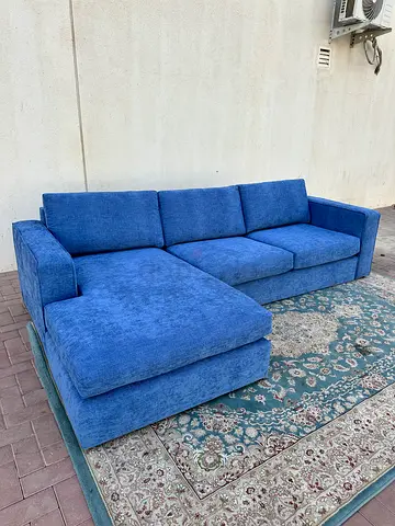 Home Center Modern Large Accent Sofa blue color