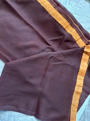 Brown Chiffon Dupatta/Shawl