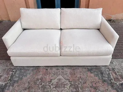 Crate Barrel Comfy Modern Two-Seater Sofa for Sale