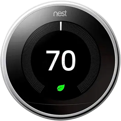 Google Nest 3rd Generation learning programmable Thermostat Polished Steel