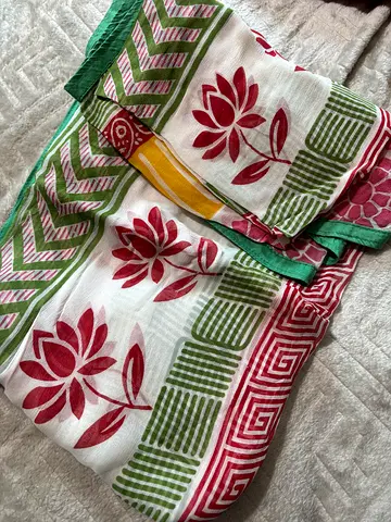 White Print Dupatta/Shawl