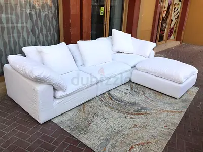 Top Quality MARINA Home Luscious Luxurious White Sectional Sofa - Modern Style!