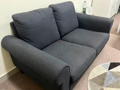 Cozy Two-Seater Sofa in Chic Gray