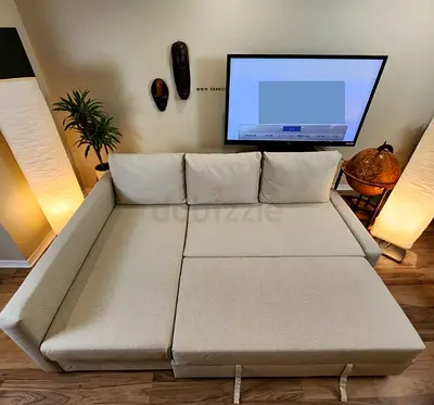 ‎Ikea L Shape Sofa cum bed with big storage in L