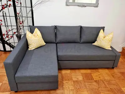 ‎Ikea L Shape Sofa cum bed with big storage in L