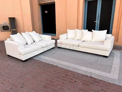 The One Kingston Sectional 2+3 Elegant Modern White Sofas Set for Your Living Room