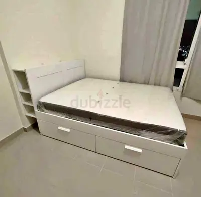 IKEA brimness king size 180×200cm bed frame with headboard+ 4 big storage drawers + Ikea mattress