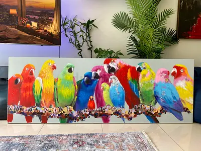 Huge vibrant painting
