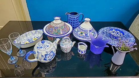 Beautiful blue decor collection