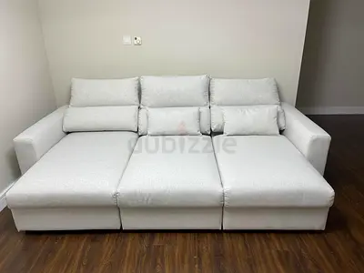 IKEA Eskilstuna L-shape sofa bed-light grey color
