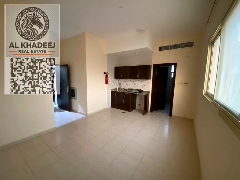 Studio apartment for annual rent in Al Alia, Ajman, located near main roads with easy access to Dubai and Sharjah, affordable price, includes kitchen64219691171458111